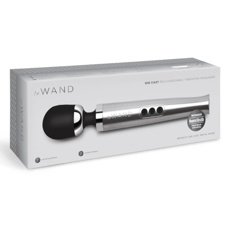 Le Wand Wand Massagers Silver Le Wand Die Cast Rechargeable Vibrating Massager