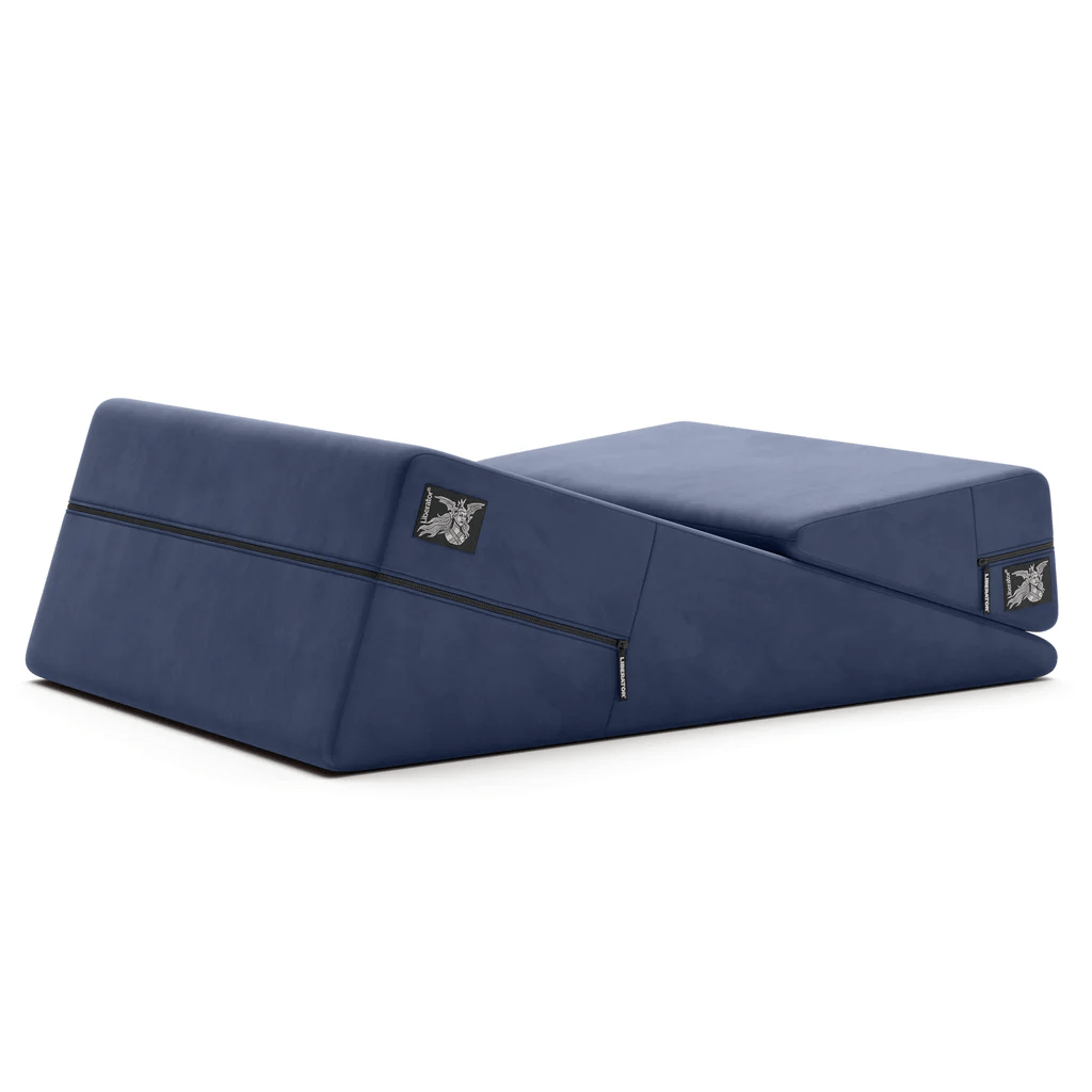 Liberator Wedge and Ramp Décor Velvet Blue positioning pillow combo