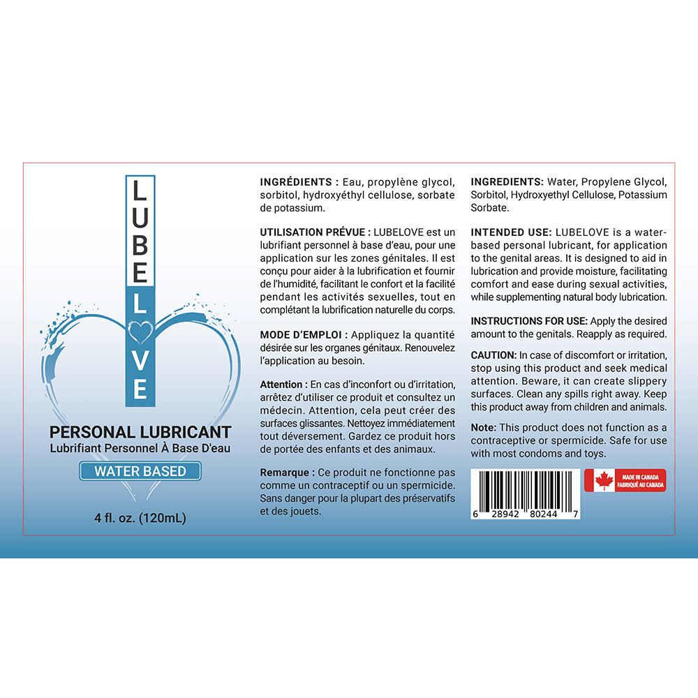 LubeLove Water Based Personal Lube LubeLove Water-Based Personal Lubricant