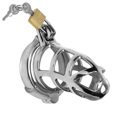 Master Series Chastity Device Master Series Detained Stainless Steel Chastity Cock Cage