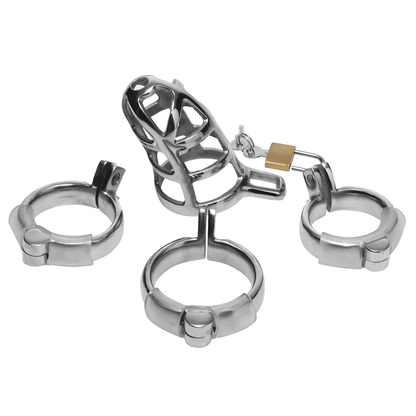 Master Series Chastity Device Master Series Detained Stainless Steel Chastity Cock Cage