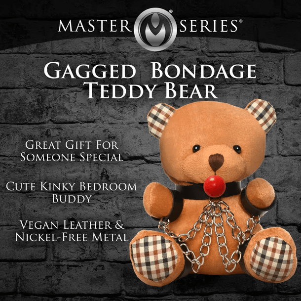 Master Series Novelties & Parties Master Series Gagged Bondage Teddy Bear Plush