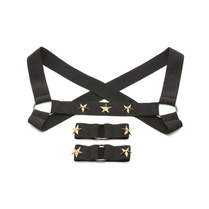 Master Series Harness Master Series Rave Harness Elastic Chest Harness with Arm Bands