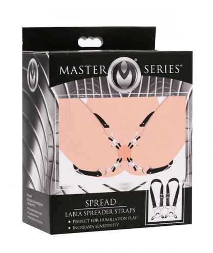 Master Series BDSM Master Series Spread Labia Spreader Straps with Clamps