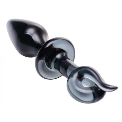 Master Series Anal Toys Master Series Swine Pig Tail Glass Anal Plug