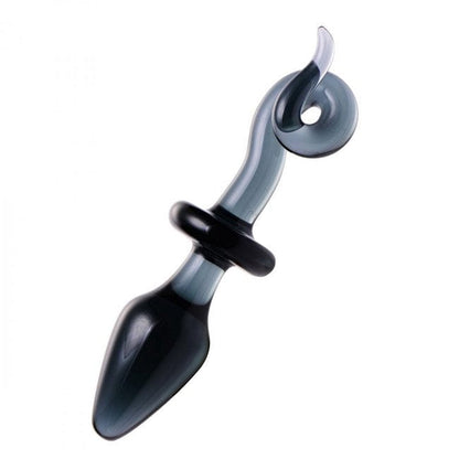 Master Series Anal Toys Master Series Swine Pig Tail Glass Anal Plug