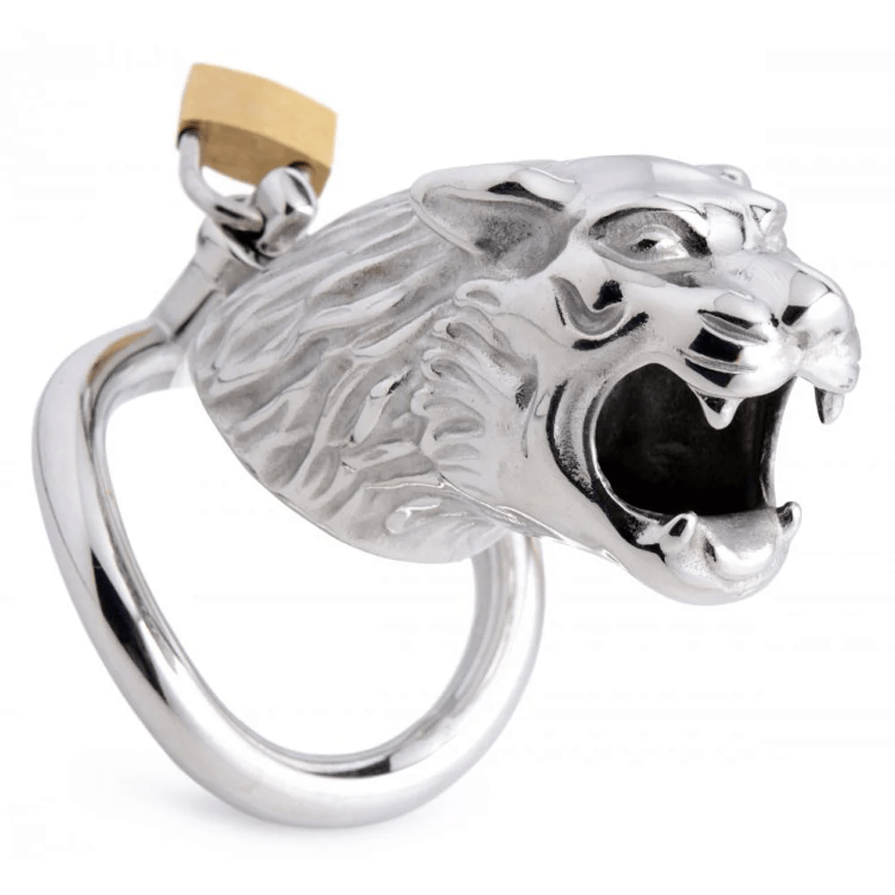 Master Series Chastity Device Master Series Tiger King Locking Chastity Cage