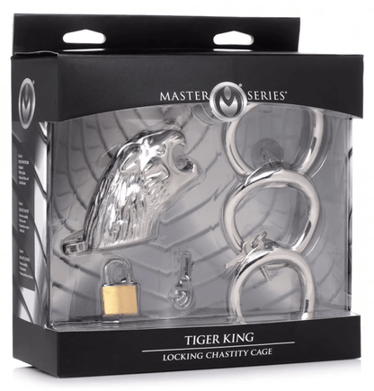 Master Series Chastity Device Master Series Tiger King Locking Chastity Cage