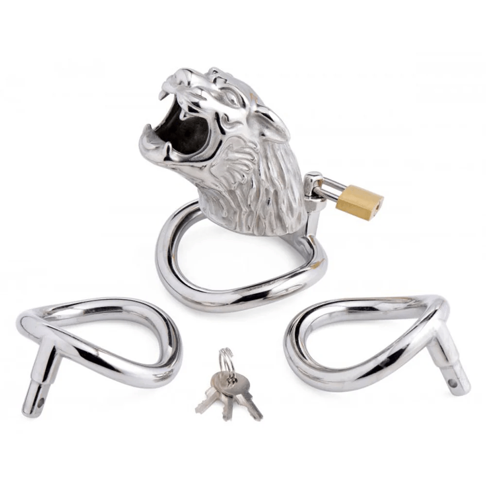 Master Series Chastity Device Master Series Tiger King Locking Chastity Cage
