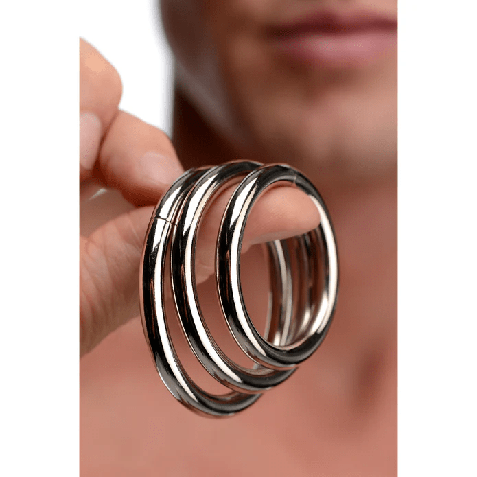Master Series Cock Rings Master Series Trine Steel Ring Collection