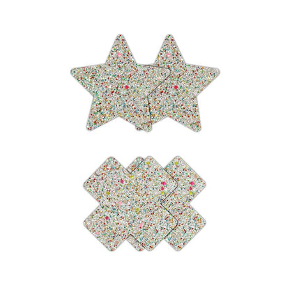 NS Novelties Pretty Pasties Star & Cross Glow 2 sets