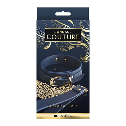 NS Novelties BDSM NS Novelties Bondage Couture Collar & Leash Blue