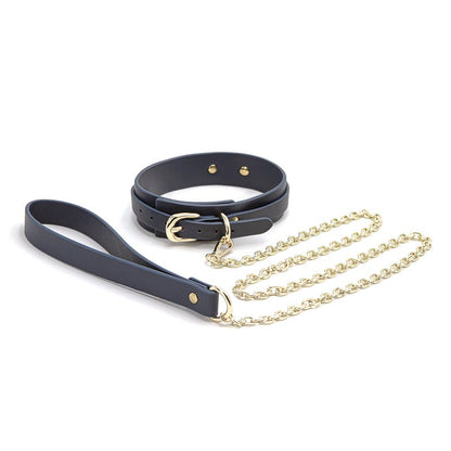 NS Novelties BDSM NS Novelties Bondage Couture Collar & Leash Blue