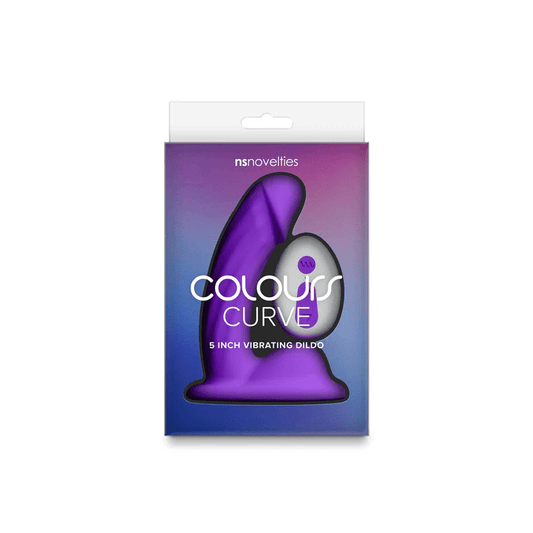 NS Novelties Dildo Purple NS Novelties Colours Curve 5” Vibrating Dildo