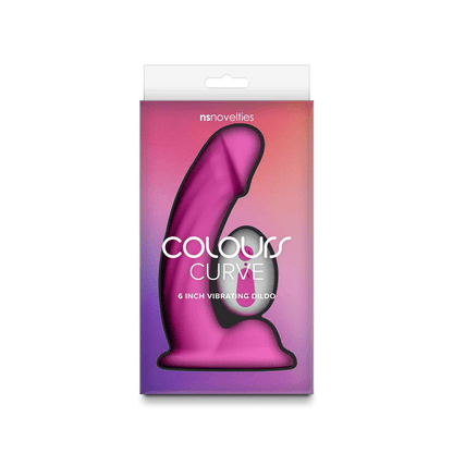 NS Novelties Dildo Pink NS Novelties Colours Curve 6" Vibrating Dildo