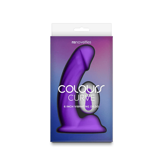 NS Novelties Dildo Purple NS Novelties Colours Curve 6" Vibrating Dildo