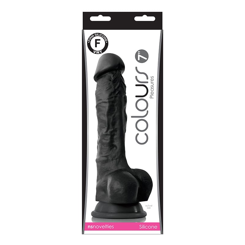 NS Novelties Dildos NS Novelties Colours Pleasures 7” Black Dildo