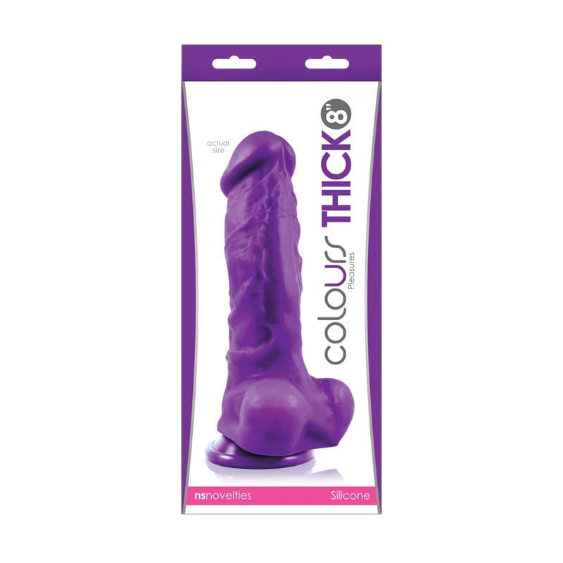 NS Novelties Dildo NS Novelties Colours Pleasures 8" Thick Silicone Dildo