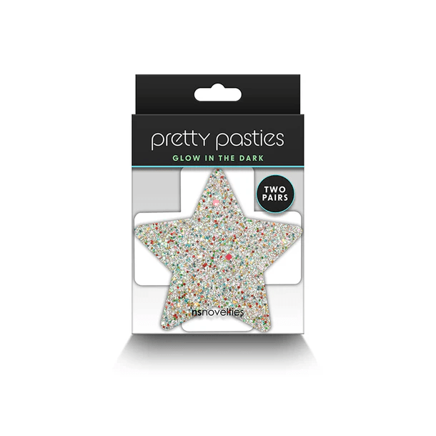 NS Novelties Pasties NS Novelties Pretty Pasties Glow In The Dark Star & Cross Set