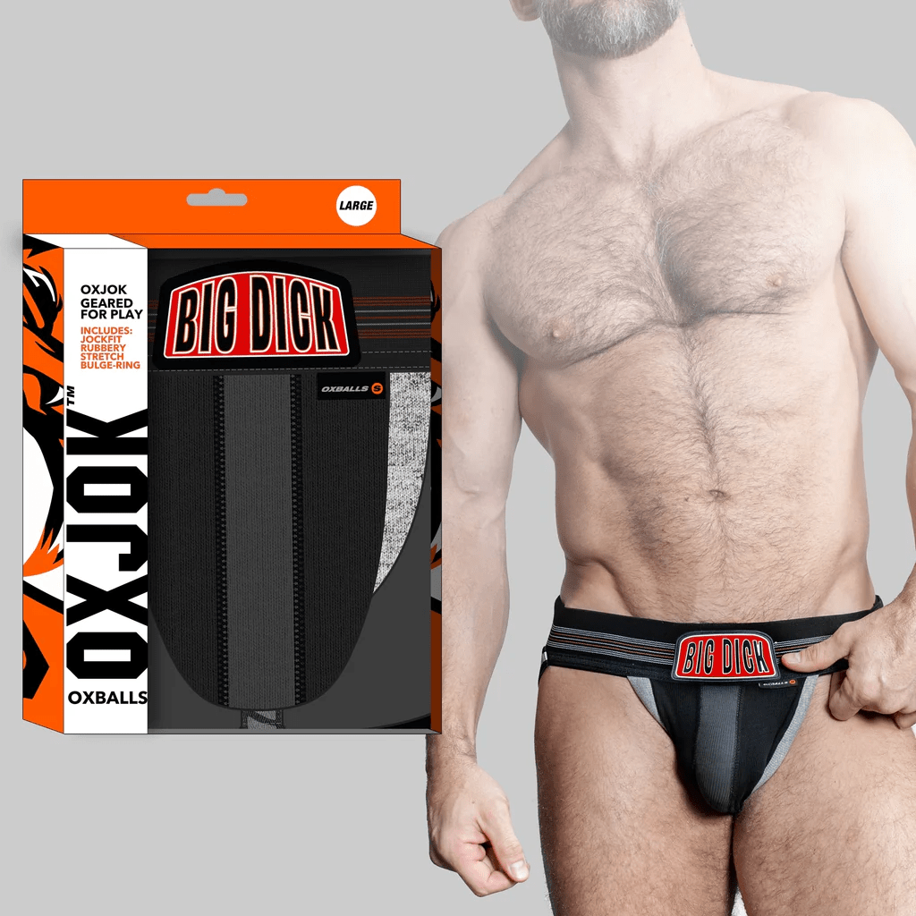 OXBALLS Lingerie Oxballs Oxjok Big Dick Bulger Jockstrap Black Iron