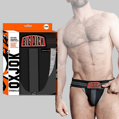 OXBALLS Lingerie Oxballs Oxjok Big Dick Bulger Jockstrap Black Iron