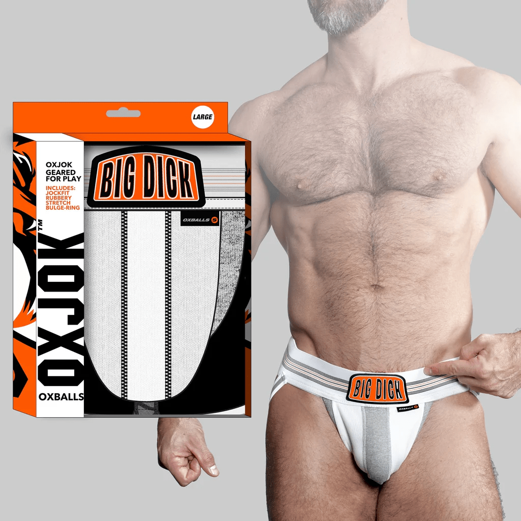 OXBALLS Lingerie Oxballs Oxjok Big Dick Bulger Jockstrap White Snow