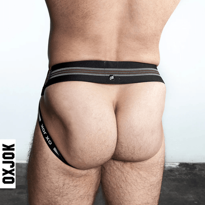 OXBALLS Lingerie Oxballs Oxjok Slingjock Jockstrap Black Iron