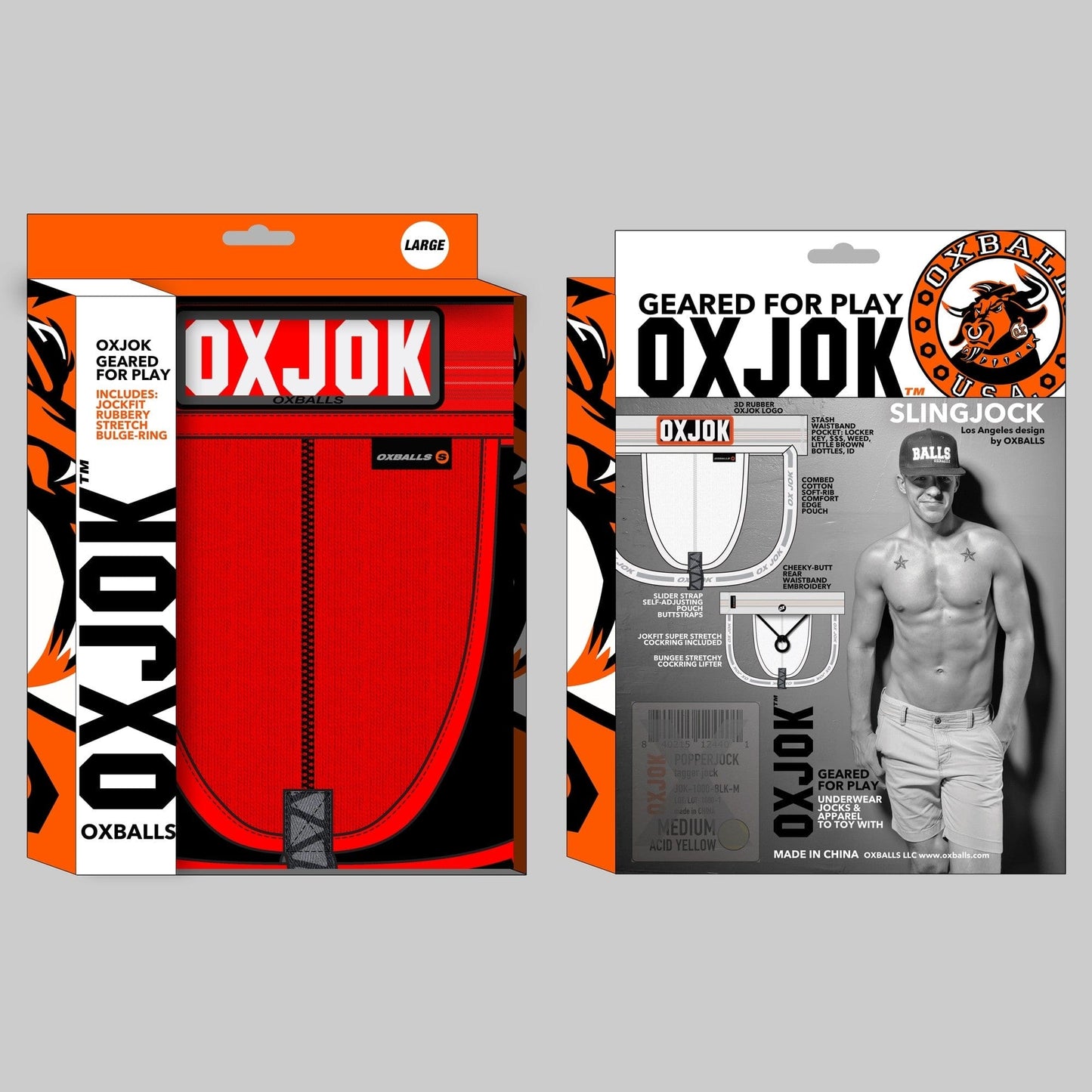 OXBALLS Lingerie Oxballs Oxjok Slingjock Jockstrap Red Hot
