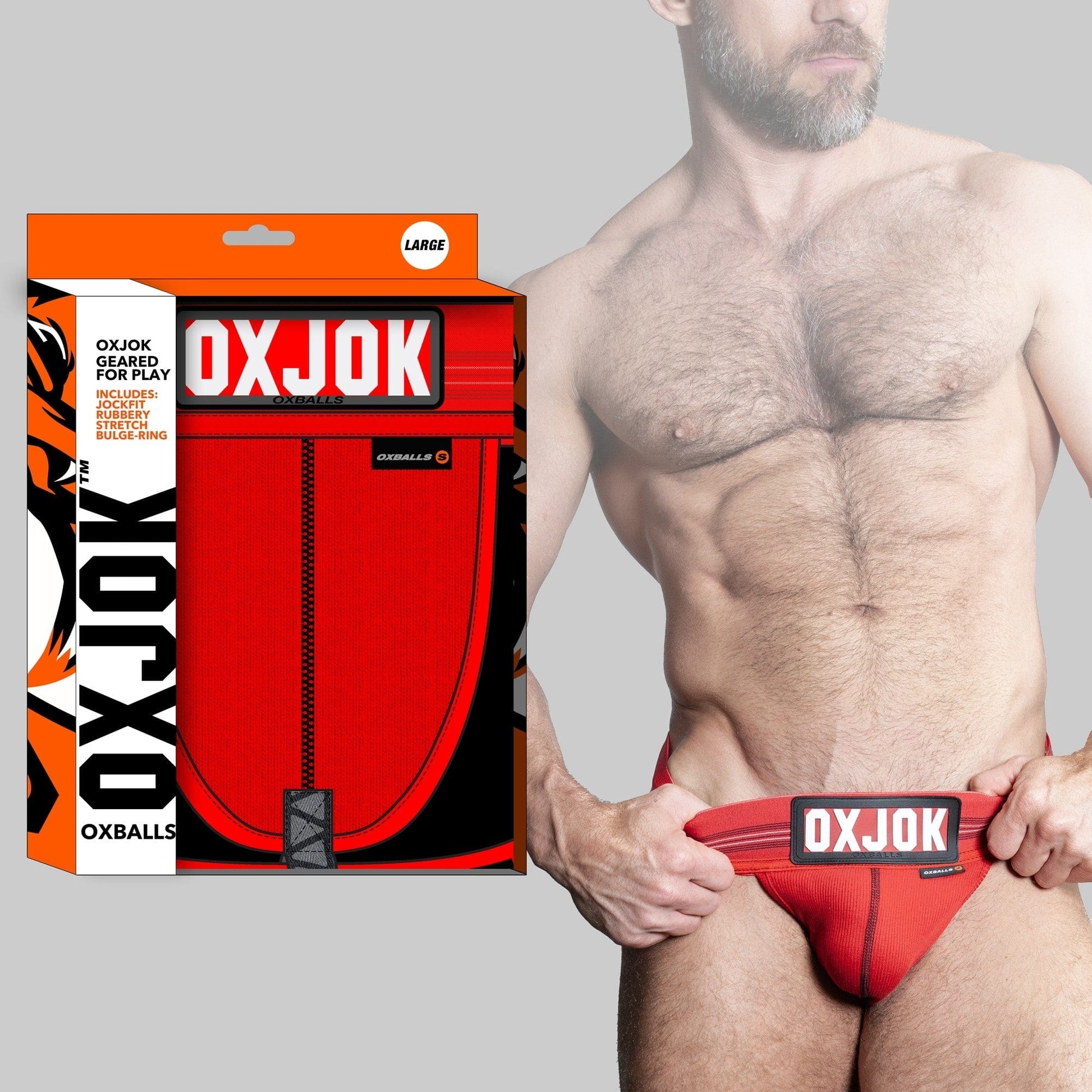 OXBALLS Lingerie Oxballs Oxjok Slingjock Jockstrap Red Hot