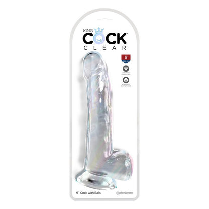 Products King Cock 9" With Balls Clear - XOXTOYS