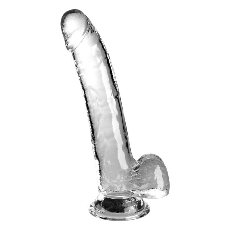 Products King Cock 9" With Balls Clear - XOXTOYS