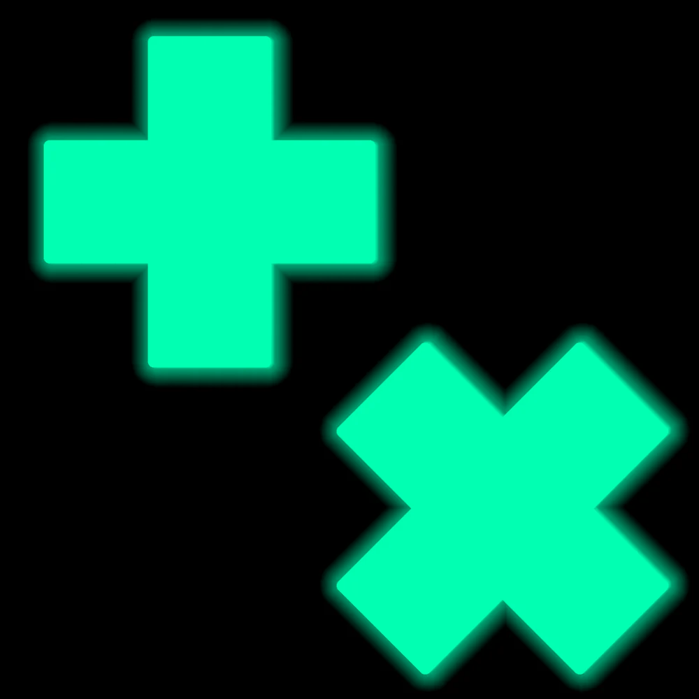 Pastease Pasties Pastease Plus X Glow-in-the-Dark Neon Cross Pasties