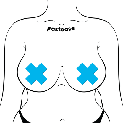 Pastease Pasties Pastease Plus X Glow-in-the-Dark Neon Cross Pasties
