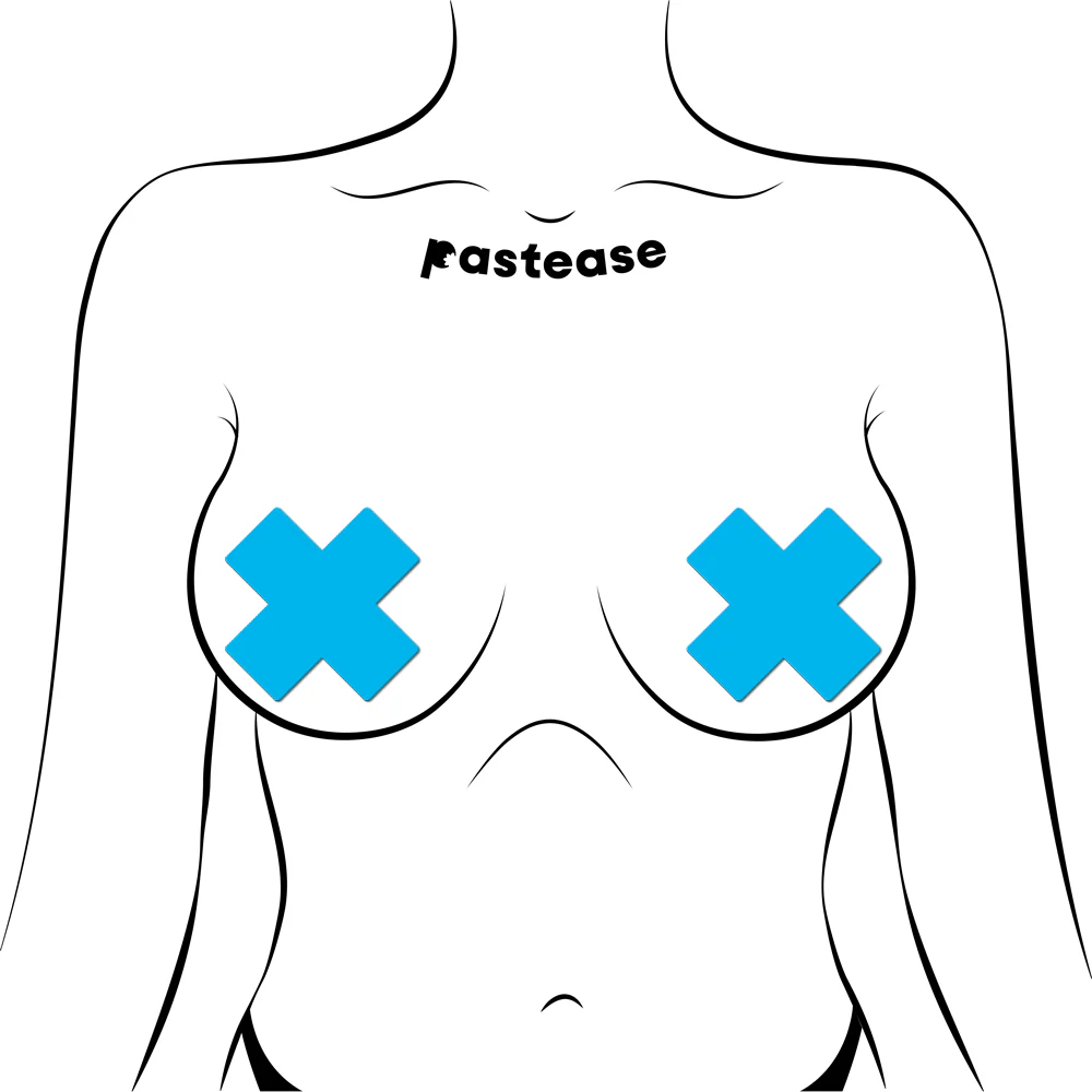 Pastease Pasties Pastease Plus X Glow-in-the-Dark Neon Cross Pasties