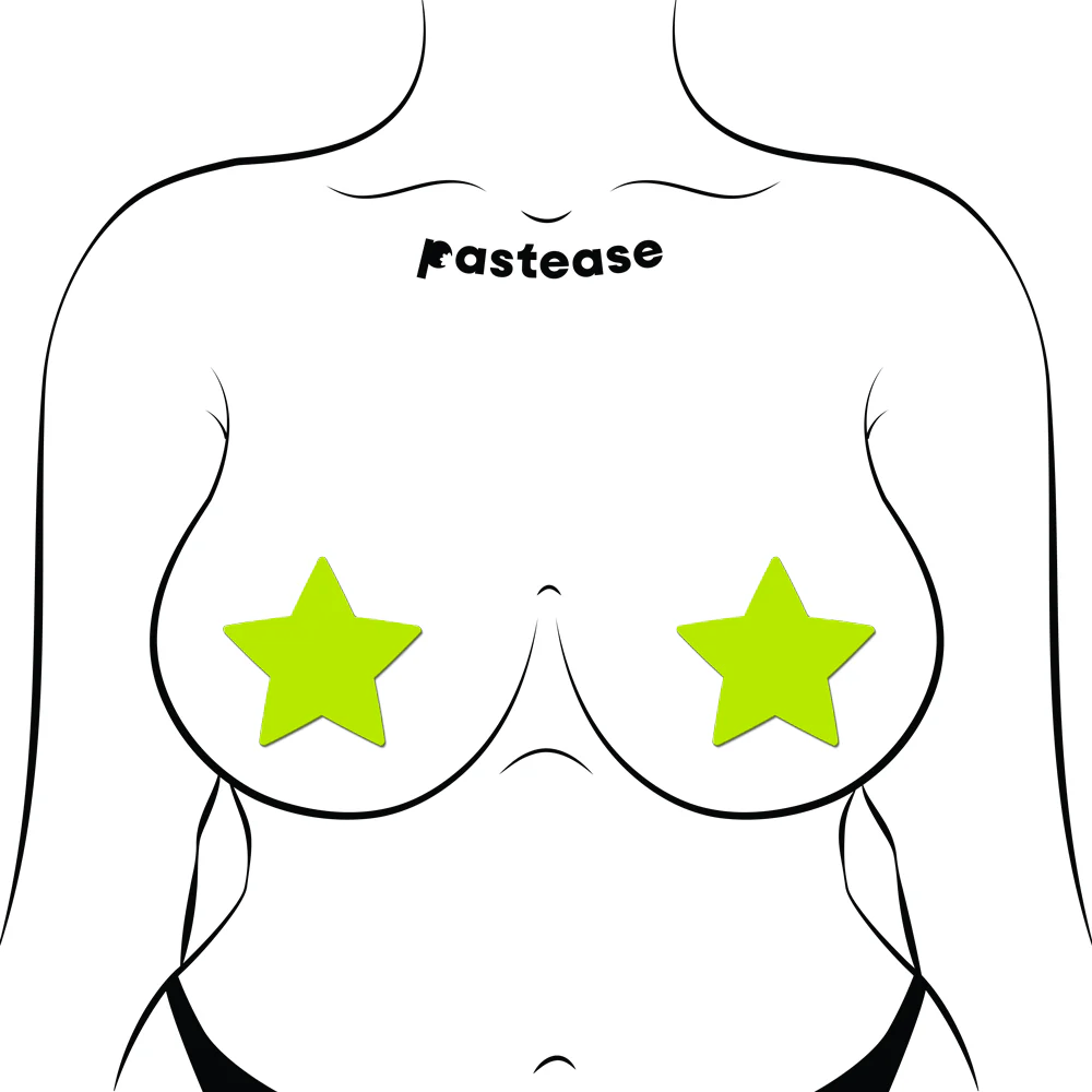 Pastease PASTIES Pastease You Glow Girl Glow in the Dark Star Nipple Covers