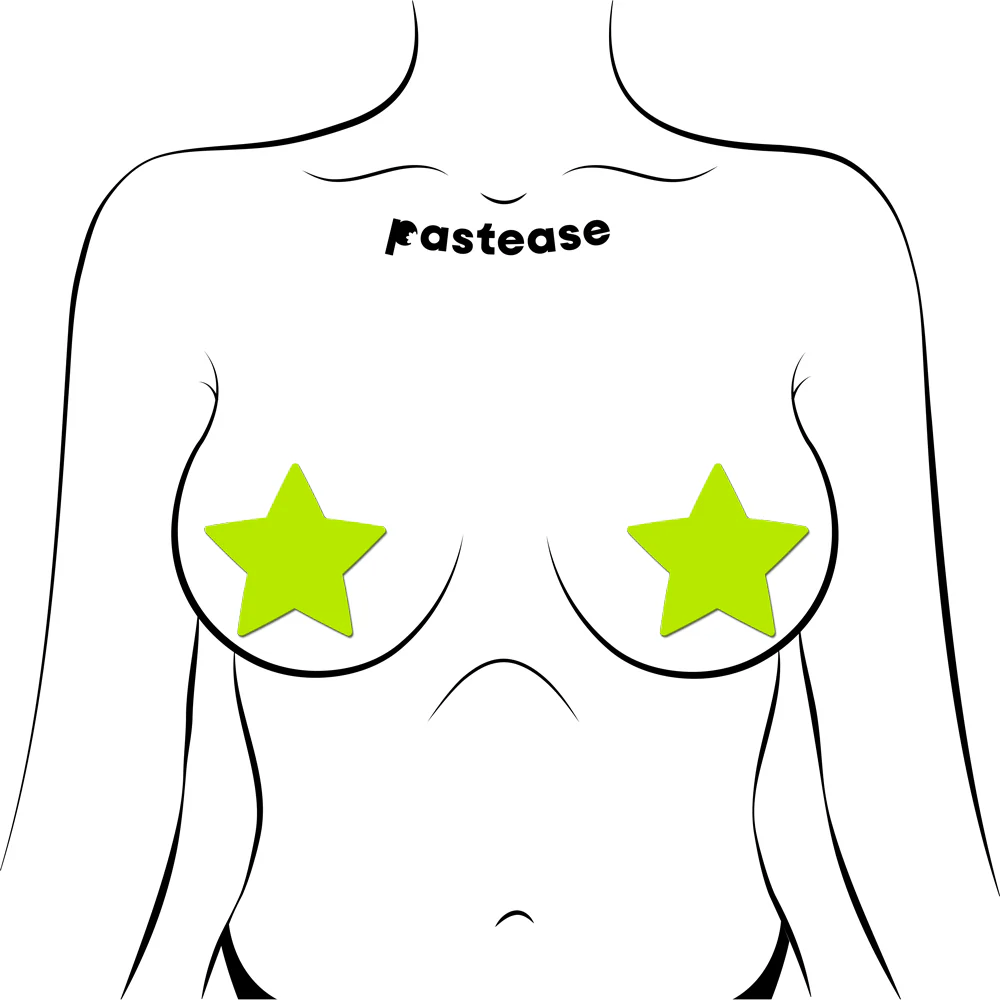 Pastease PASTIES Pastease You Glow Girl Glow in the Dark Star Nipple Covers