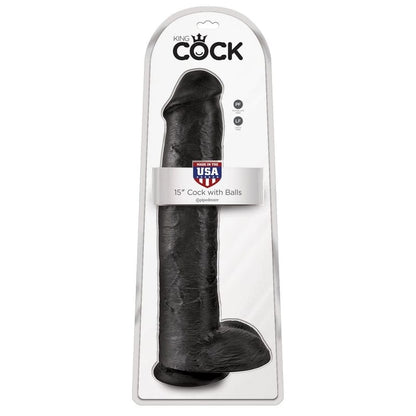 Pipedream Products Large Dildo's 9" + Black Pipedream Products King Cock 15” Realistic Dildo with Balls