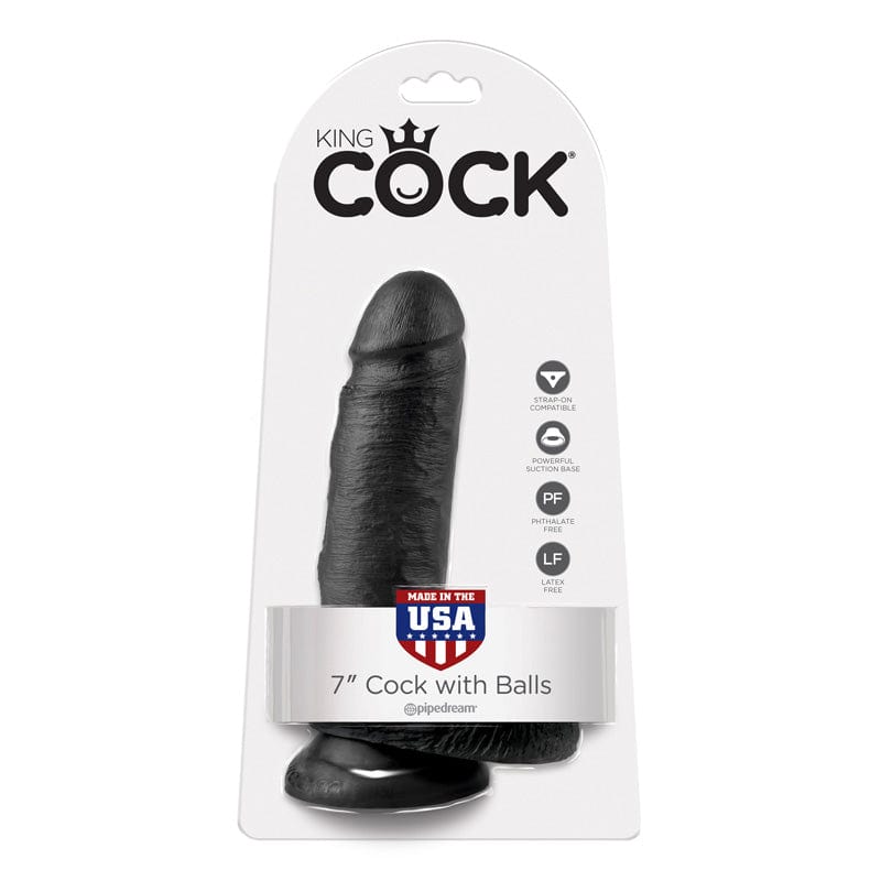 Pipedream Products Pipedream Products King Cock 7″ Black Cock with Balls