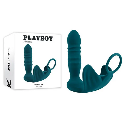 Playboy Bring It On Thrusting Plug/Ring - XOXTOYS