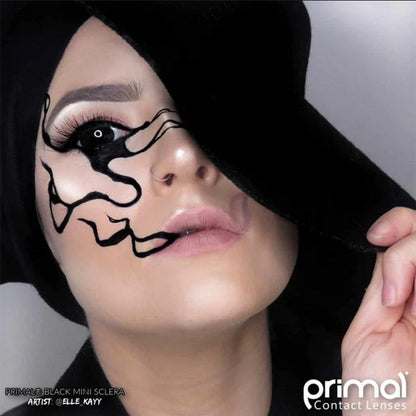 Primal Contacts Accessories Primal Black Mini Sclera Costume Contact Lenses