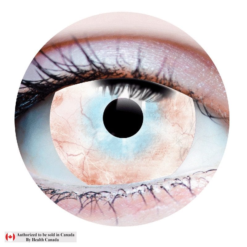 Primal Contacts Accessories Primal Plague White Mini Sclera Costume Contact Lenses
