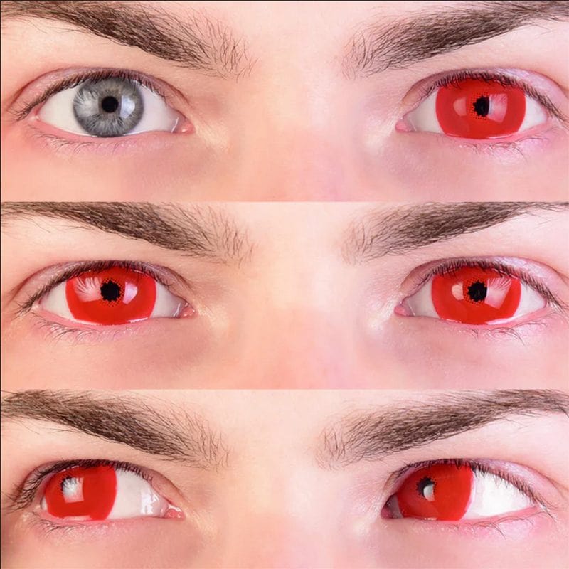 Primal Contacts Accessories Primal Red Mini Sclera Costume Contact Lenses