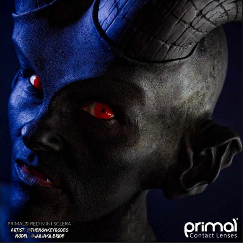 Primal Contacts Accessories Primal Red Mini Sclera Costume Contact Lenses