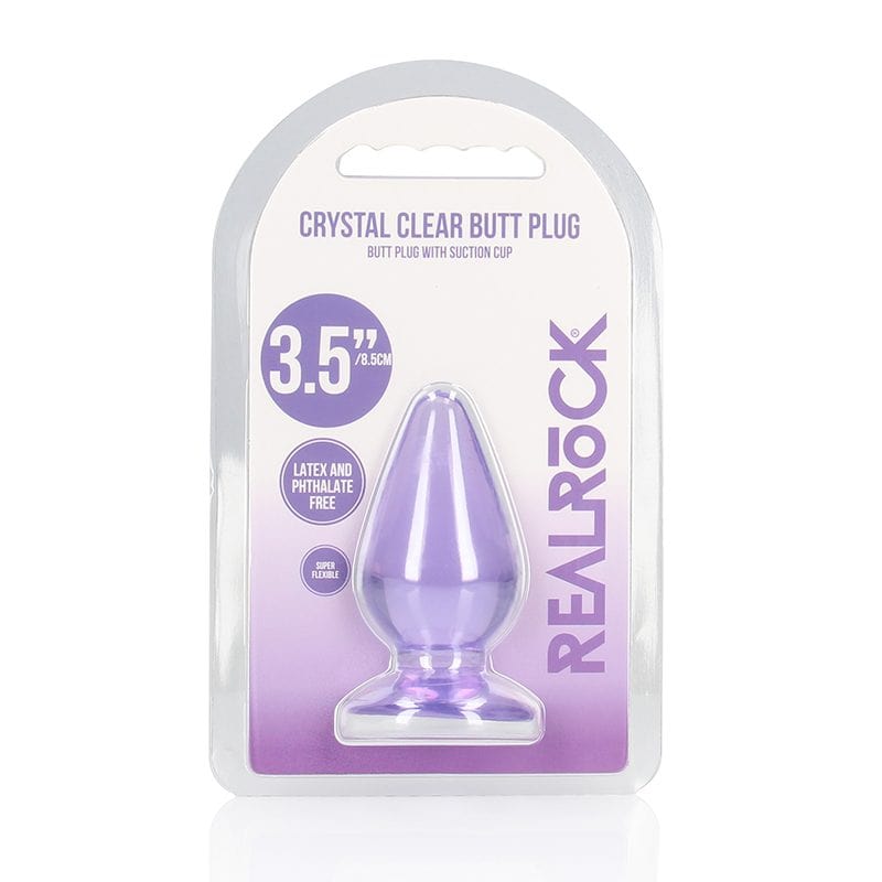 Shots RealRock 3.5″ Crystal Clear Butt Plug