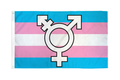 Flags Importer Pride Flags Flags Importer 3' x 5' Transgender Symbol Pride Flag