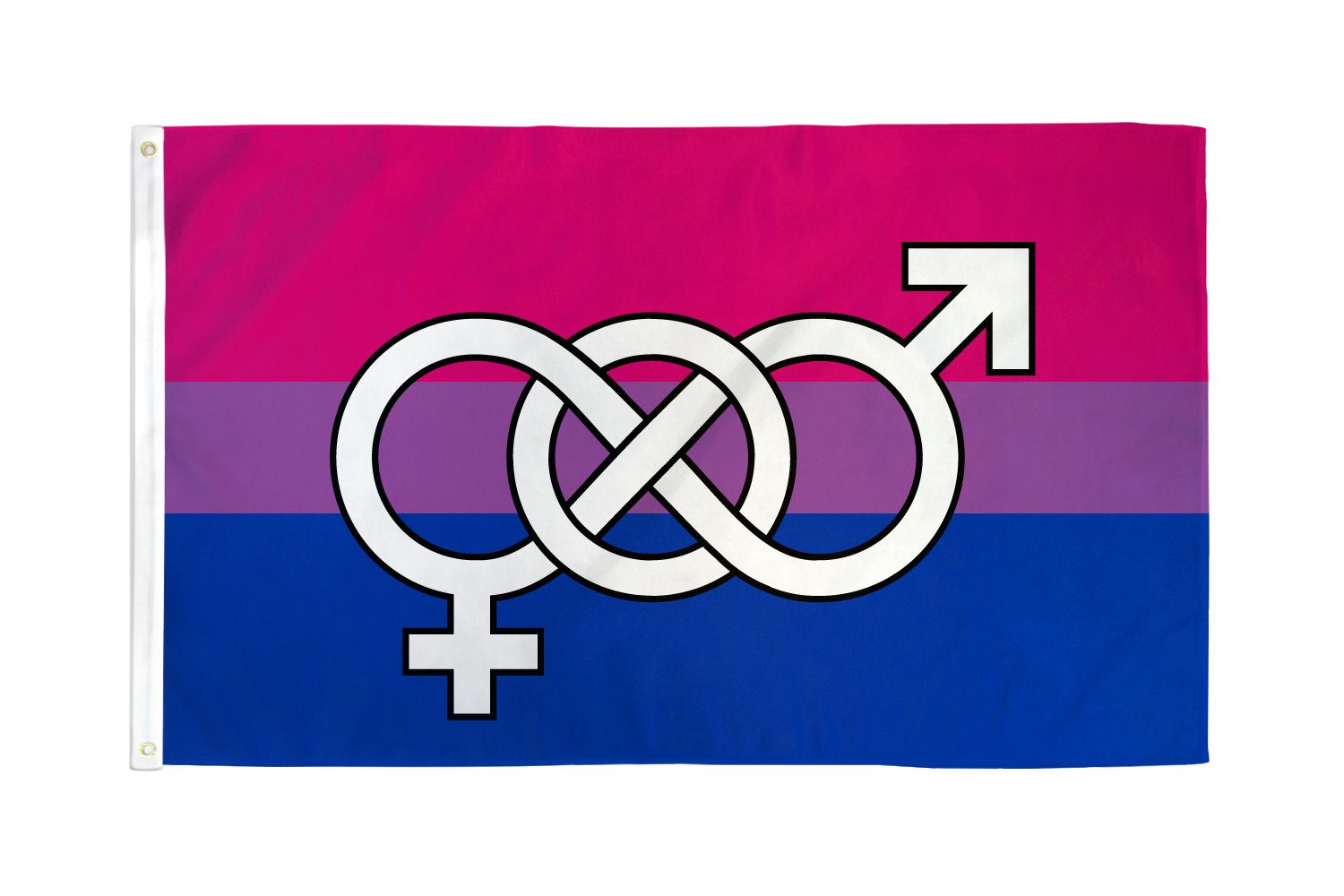 Flags Importer 3' x 5' Bisexual Symbol Pride Flag - XOXTOYS