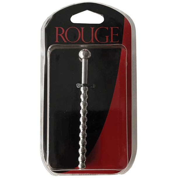 Rouge Fetish Rouge Stainless Steel Beaded Hollow Urethral Sound with Stopper