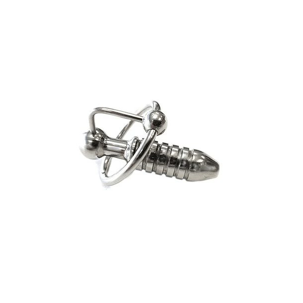 Rouge Cock & Balls Rouge Stainless Steel Hollow Beaded Probe & Cock Ring