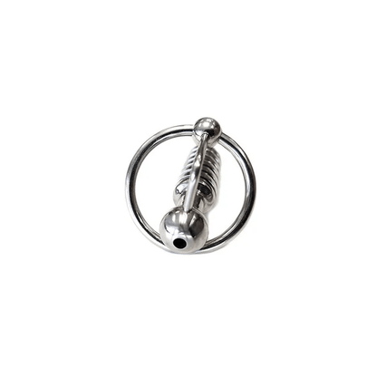 Rouge Cock & Balls Rouge Stainless Steel Hollow Beaded Probe & Cock Ring