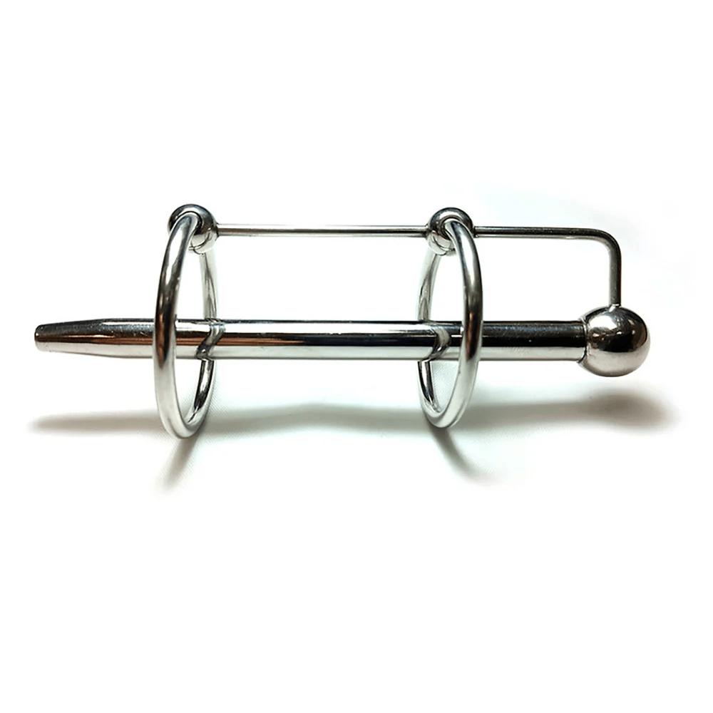 Rouge Fetish Rouge Stainless Steel Hollow Double Ring Urethral Probe